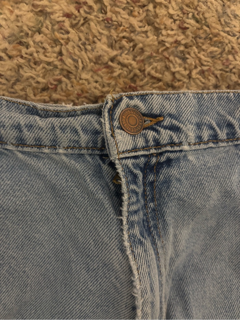 Vintage 1996 Levi’s 951 Relaxed Fit Orange Tag Denim Shorts — Women’s Size 14 - Picture 4 of 10